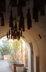 Bottles hanging from a ceiling - why not?
