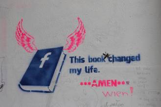 Facebook inspired street art