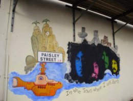 Beatles, Yellow Submarine, street art, Paisley Street, Liverpool